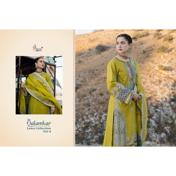 Shree Fabs Qalamkar Vol 4 Pure Lawn Cotton Pakistani Salwar Suits
